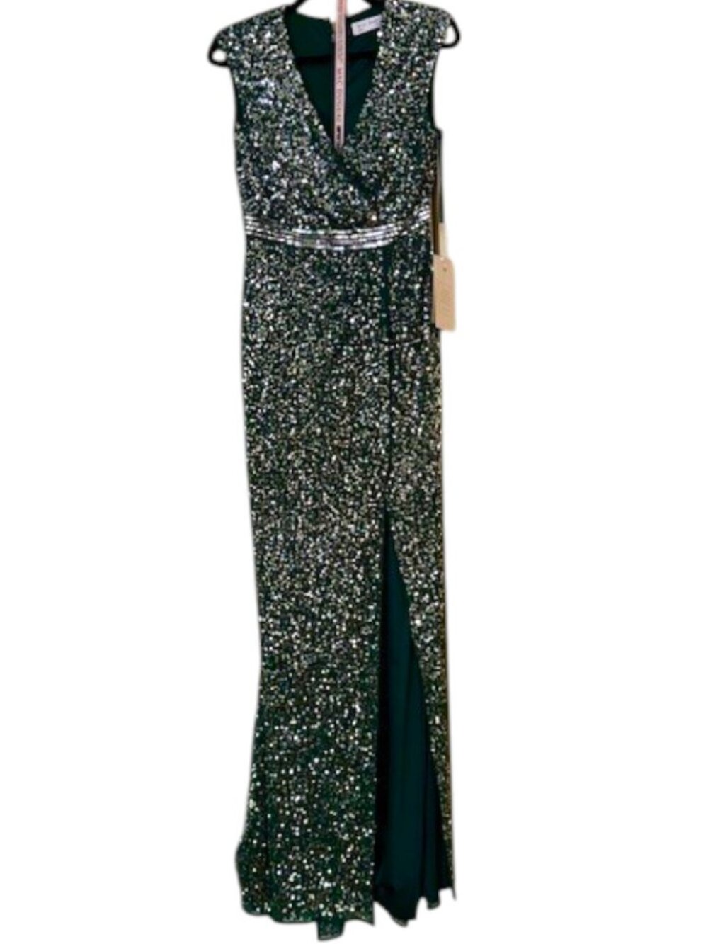 Mac Duggal Cap Sleeve Sequin Gown - Picture 2 of 15